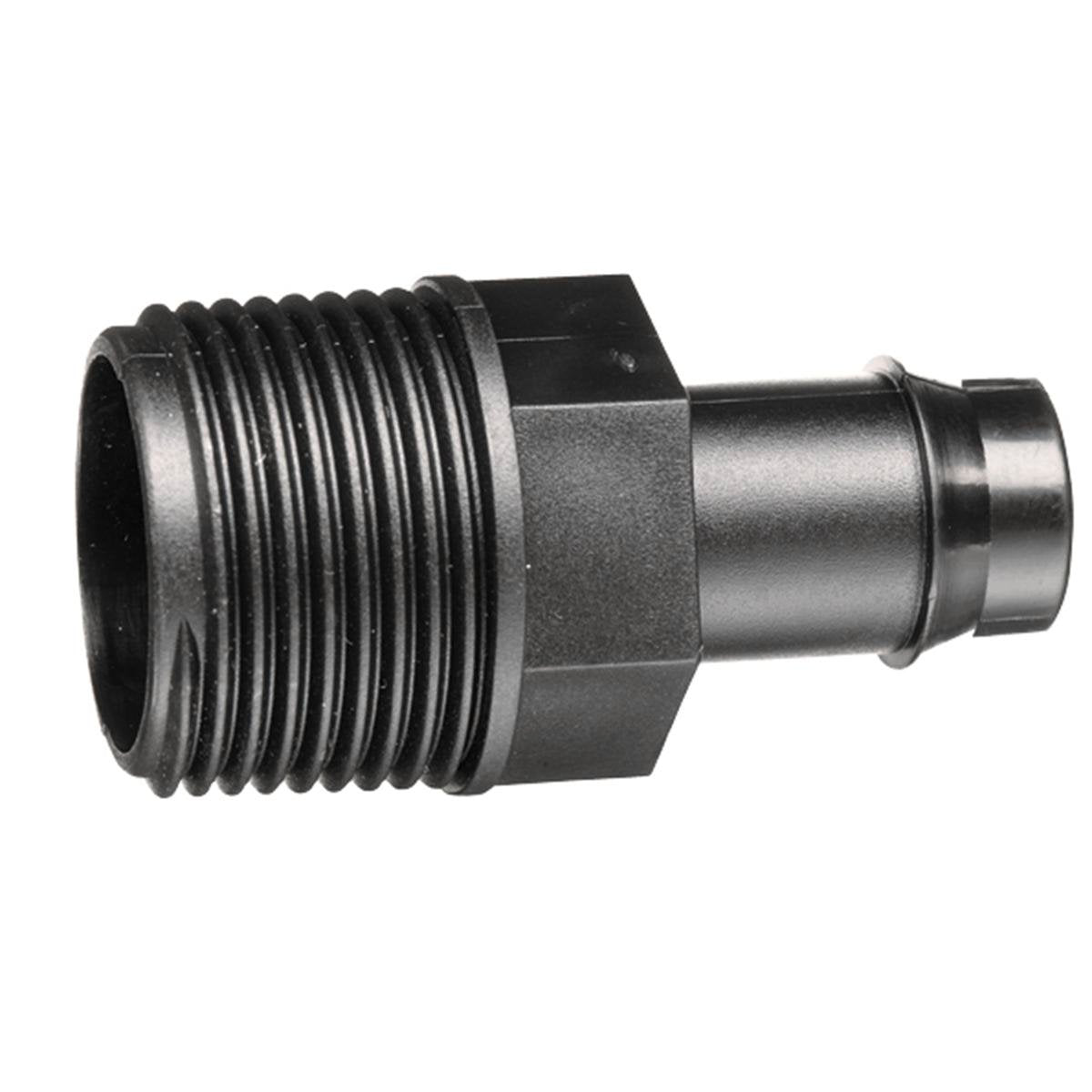 Pope 19mm Tail x 25mm BSP Male Director 5 Pack - Black Poly, 1000kPa Irrigation