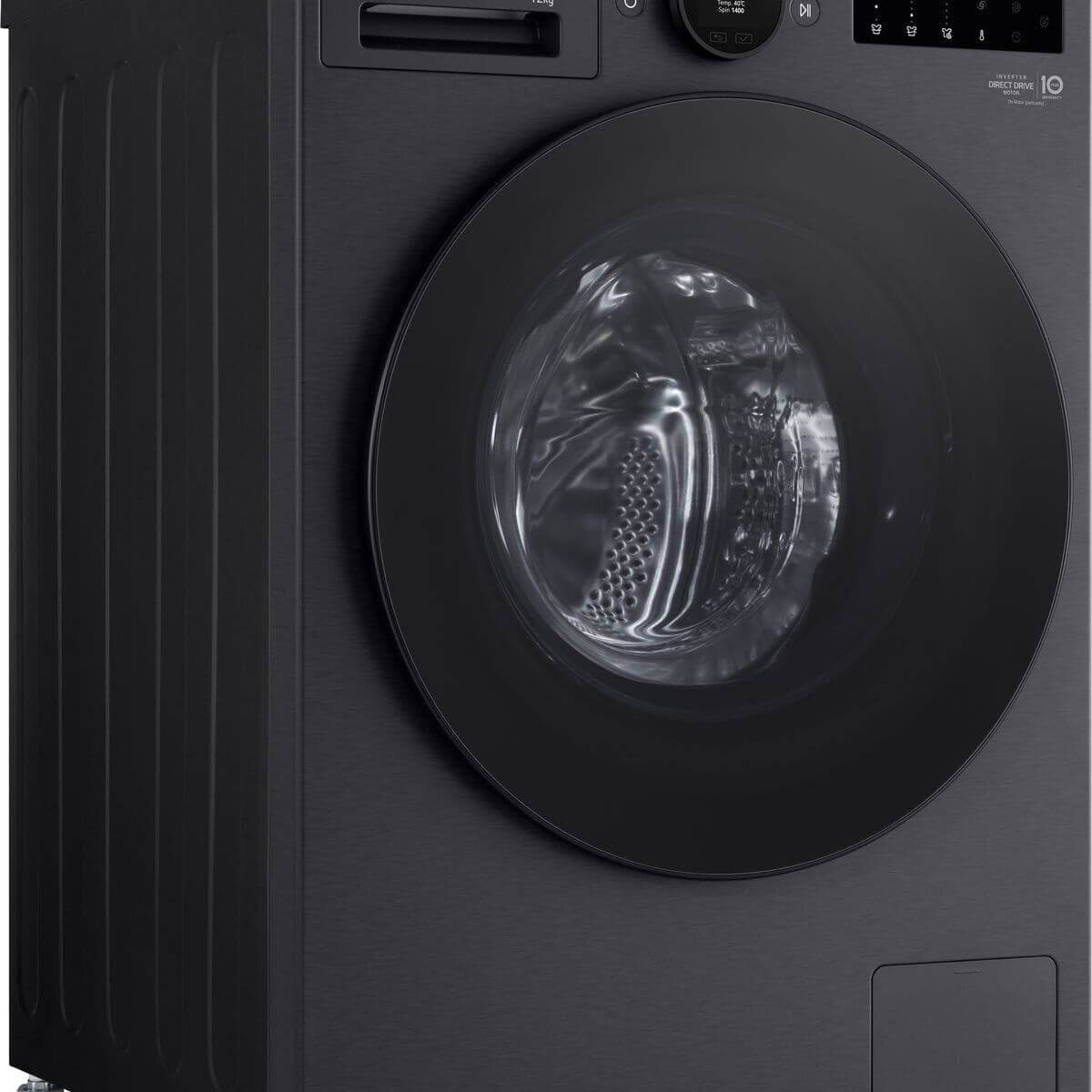 LG Series 9 12kg Front Load Washing Machine - Matte Black, AI Direct Drive, Steam+ - WX9-1412MB