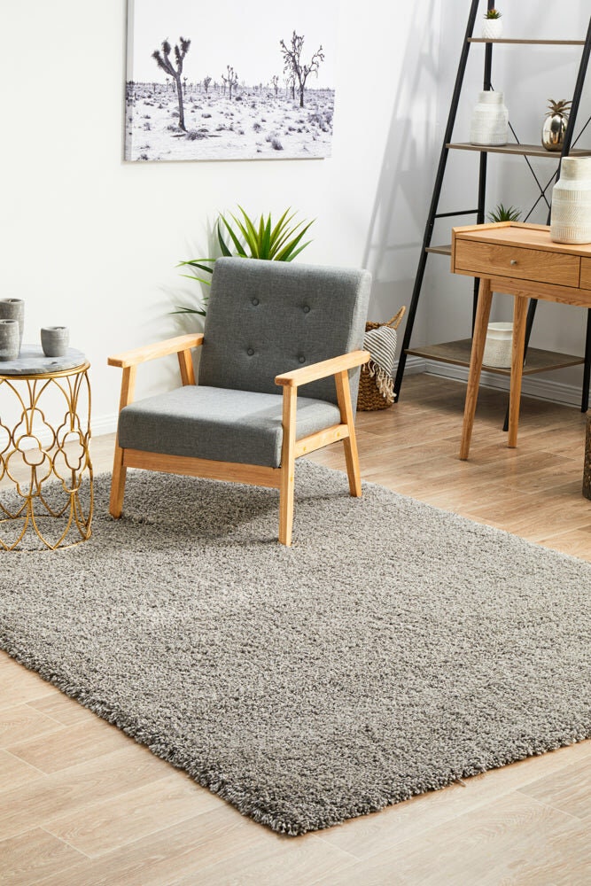 Rug Culture Laguna Medium Silver Polypropylene Rug 230x160cm - Jute Weft Backing - LGNSILVER230X160