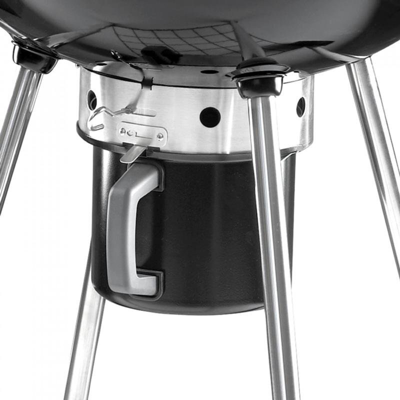 Napoleon 57cm Charcoal Kettle BBQ - Black, Accu-Probe Thermometer, Three Cooking Heights - NK22K-LEG-2