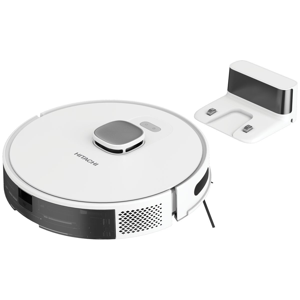 Hitachi Robot Vacuum Cleaner - HomeDirect App Control, Mop Attachment, White - RV-X20PWHSI