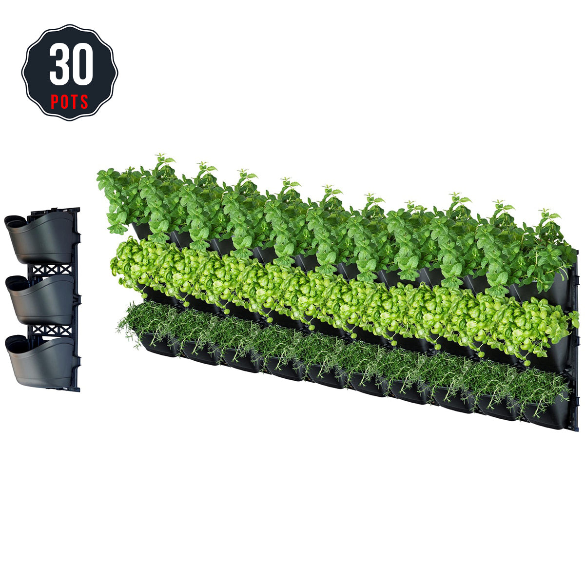 Maze TRI Large Vertical Garden With 10 Frames And 30 Pots - SuperSaverAU - view 1