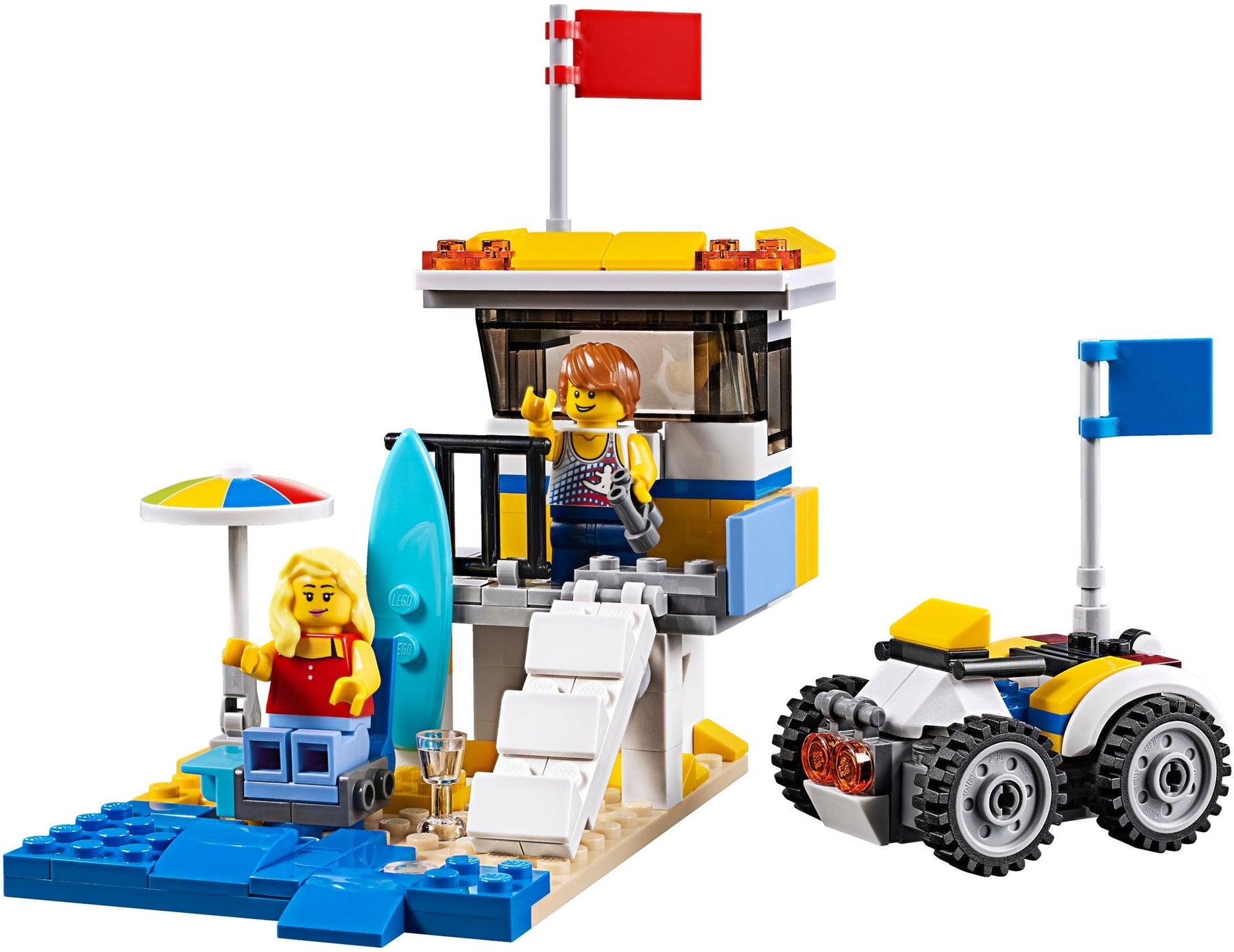 LEGO 31079 Sunshine Surfer Van: 3-in-1 Camper, Beach Buggy, Lifeguard Tower - SuperSaverAU - view 6
