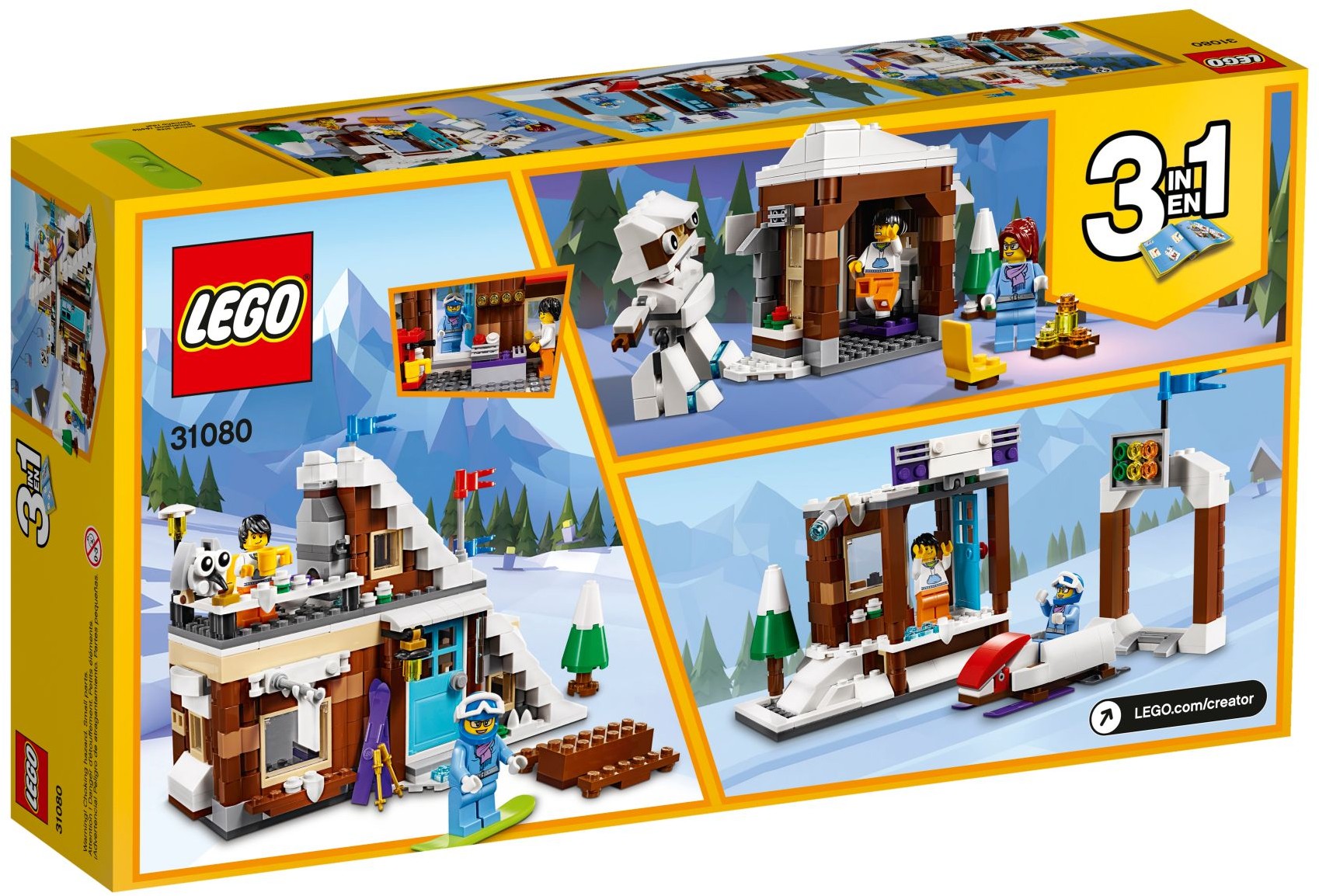LEGO 31080 Modular Winter Vacation: Ski Cabin 3-in-1 Set - SuperSaverAU - view 6
