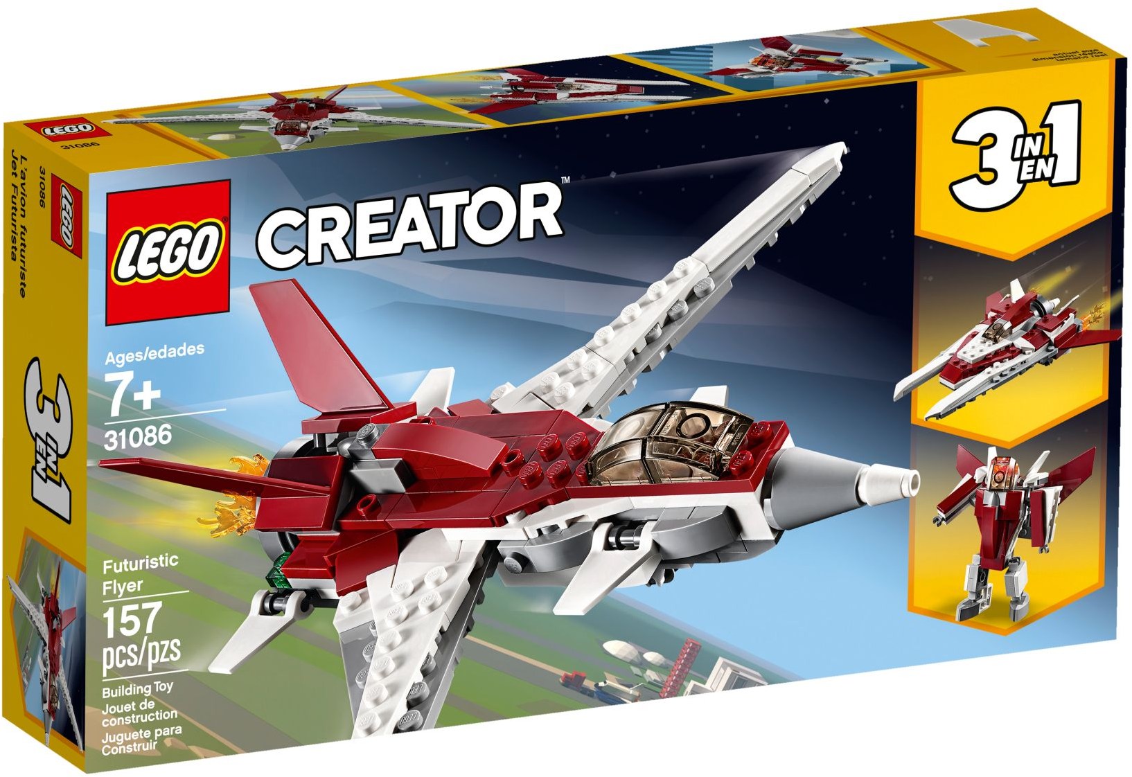 LEGO 31086 Futuristic Flyer: Spaceship & Robot 3in1 Set - SuperSaverAU - view 1