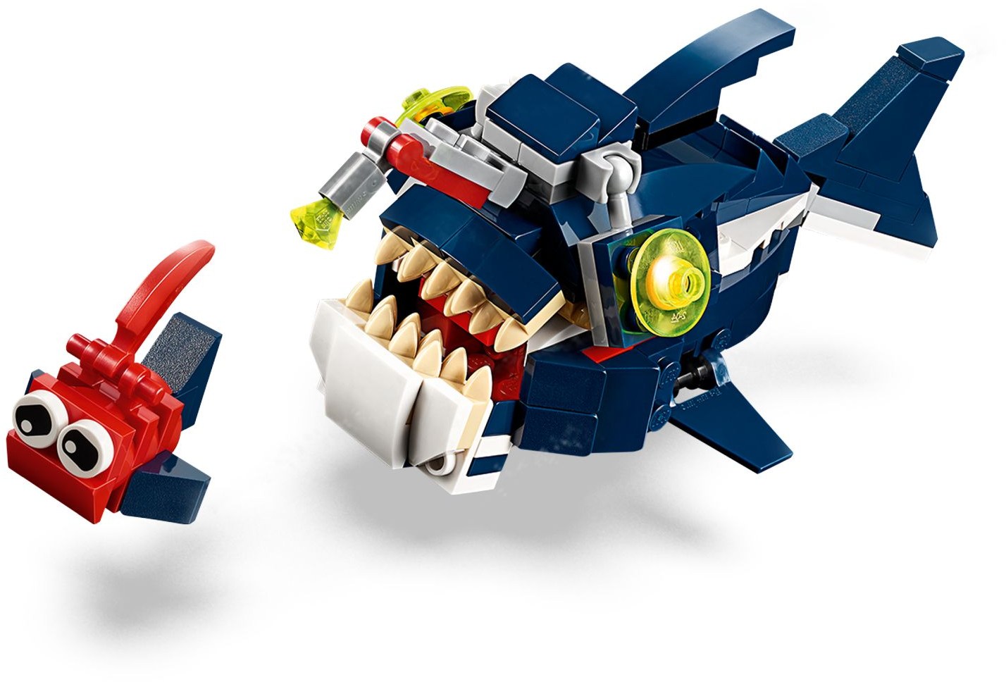 LEGO 31088 Deep Sea Creatures 3-in-1 Shark, Squid, Anglerfish Building Set - SuperSaverAU - view 4