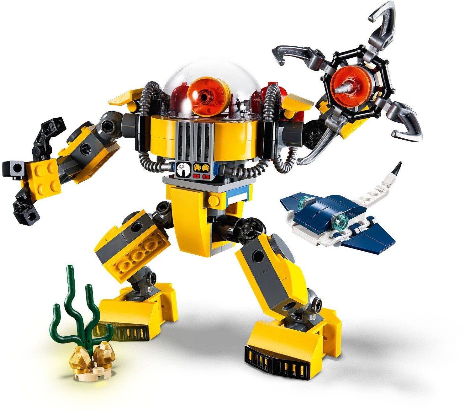 LEGO Creator 3in1 31090 Yellow Underwater Robot Submarine - Retired - SuperSaverAU - view 2