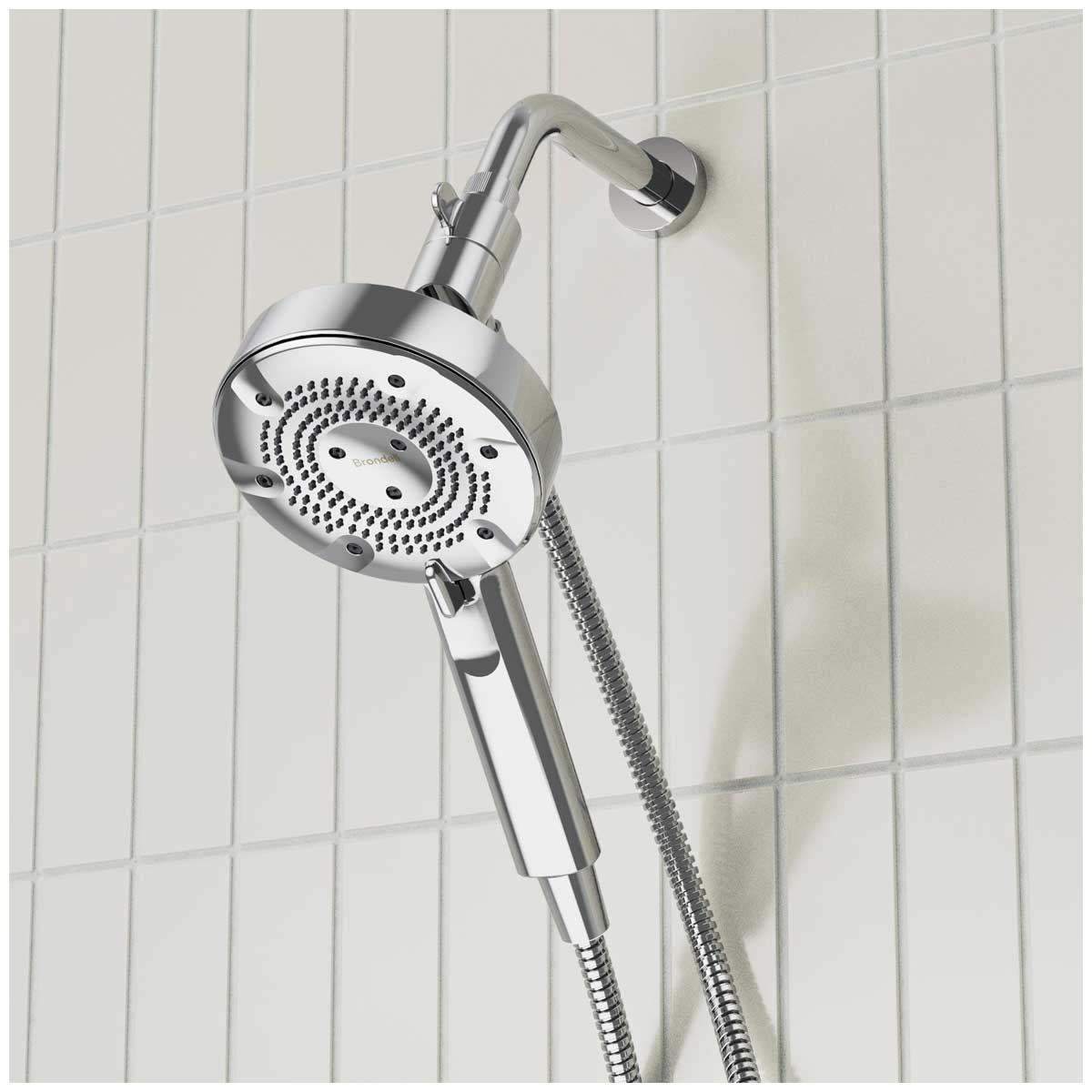Water-Saving Hand Shower with Dual Docking, Pause Button and Rotating Spray Dial by Brondell Powerspray — image 7