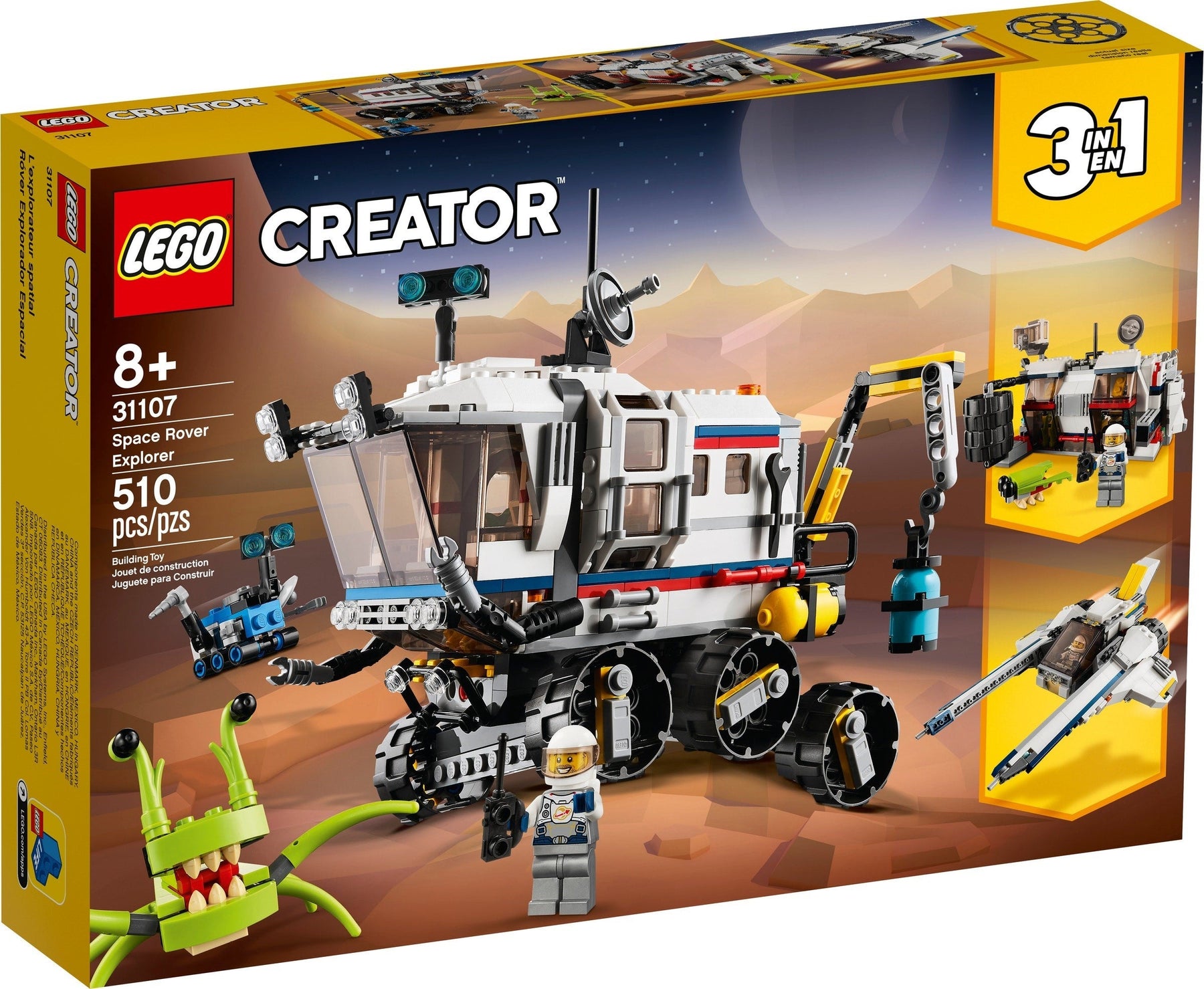 LEGO 31107 Space Rover Explorer 3-in-1 Building Toy Set - SuperSaverAU - view 1