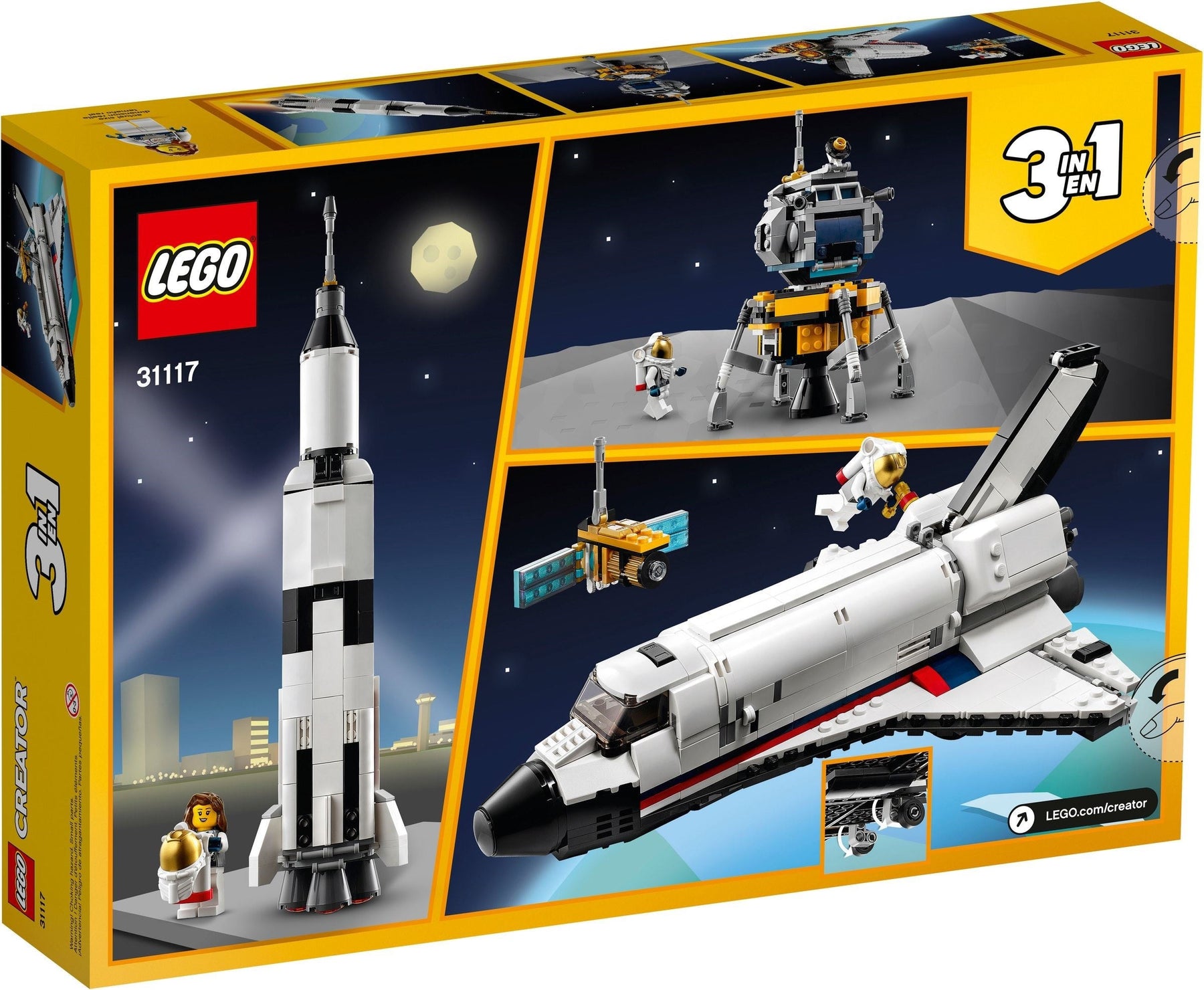 LEGO 31117 Space Shuttle 3-in-1 Rocket Lunar Lander - SuperSaverAU - view 4
