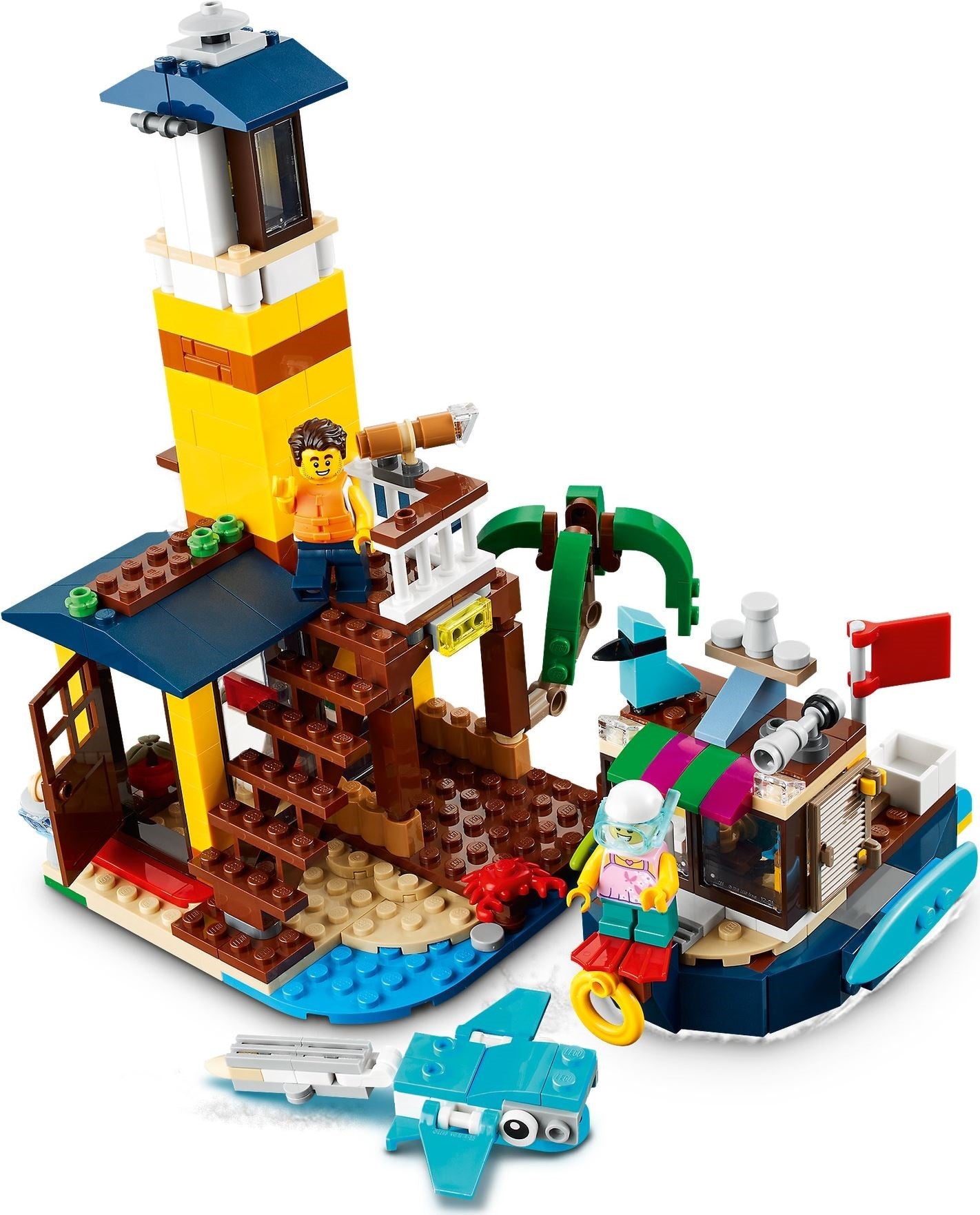 LEGO Creator 3 In 1 Surfer Beach House 31118 Dolphin Turtle - SuperSaverAU - view 6