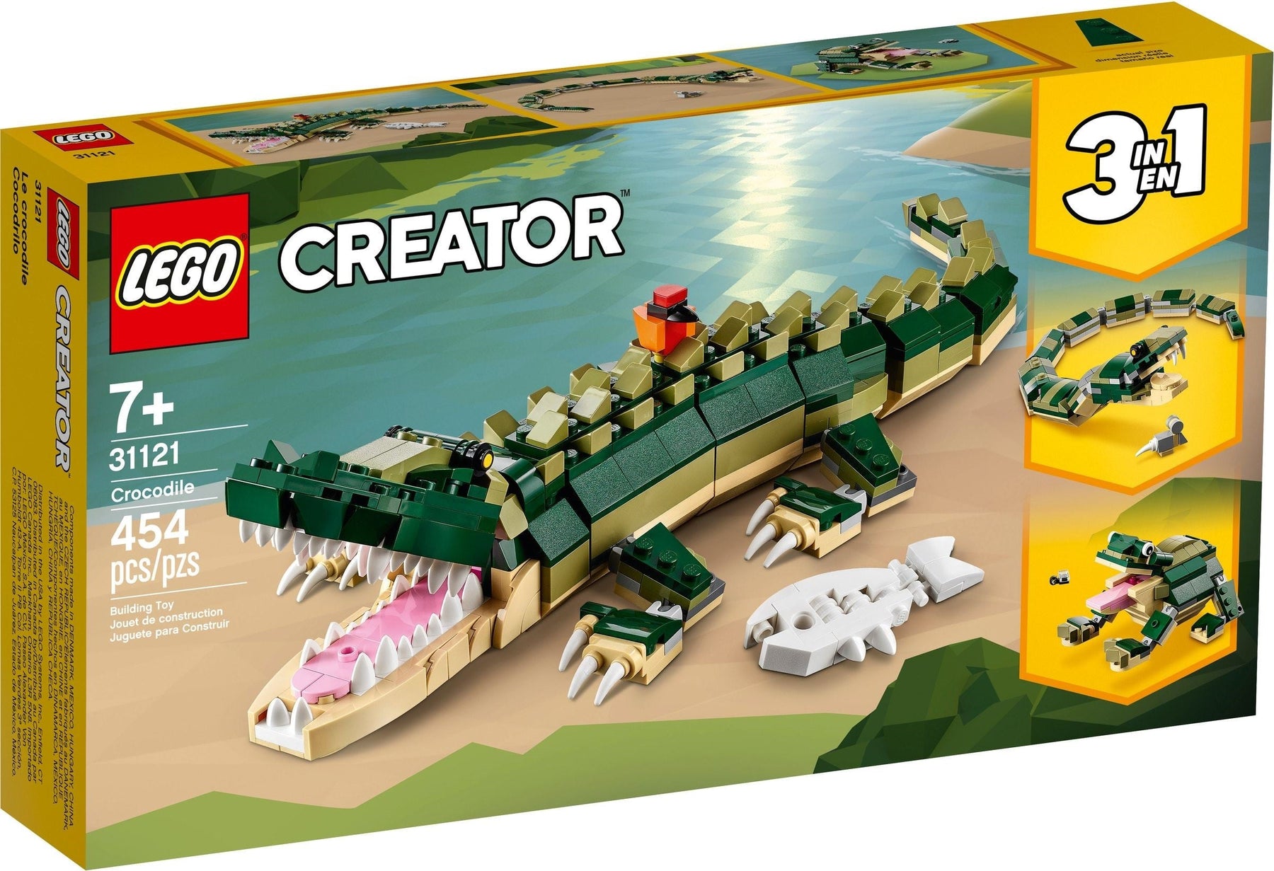 LEGO 31121 Creator 3in1 Crocodile, Snake & Frog Animal Set - SuperSaverAU - view 1