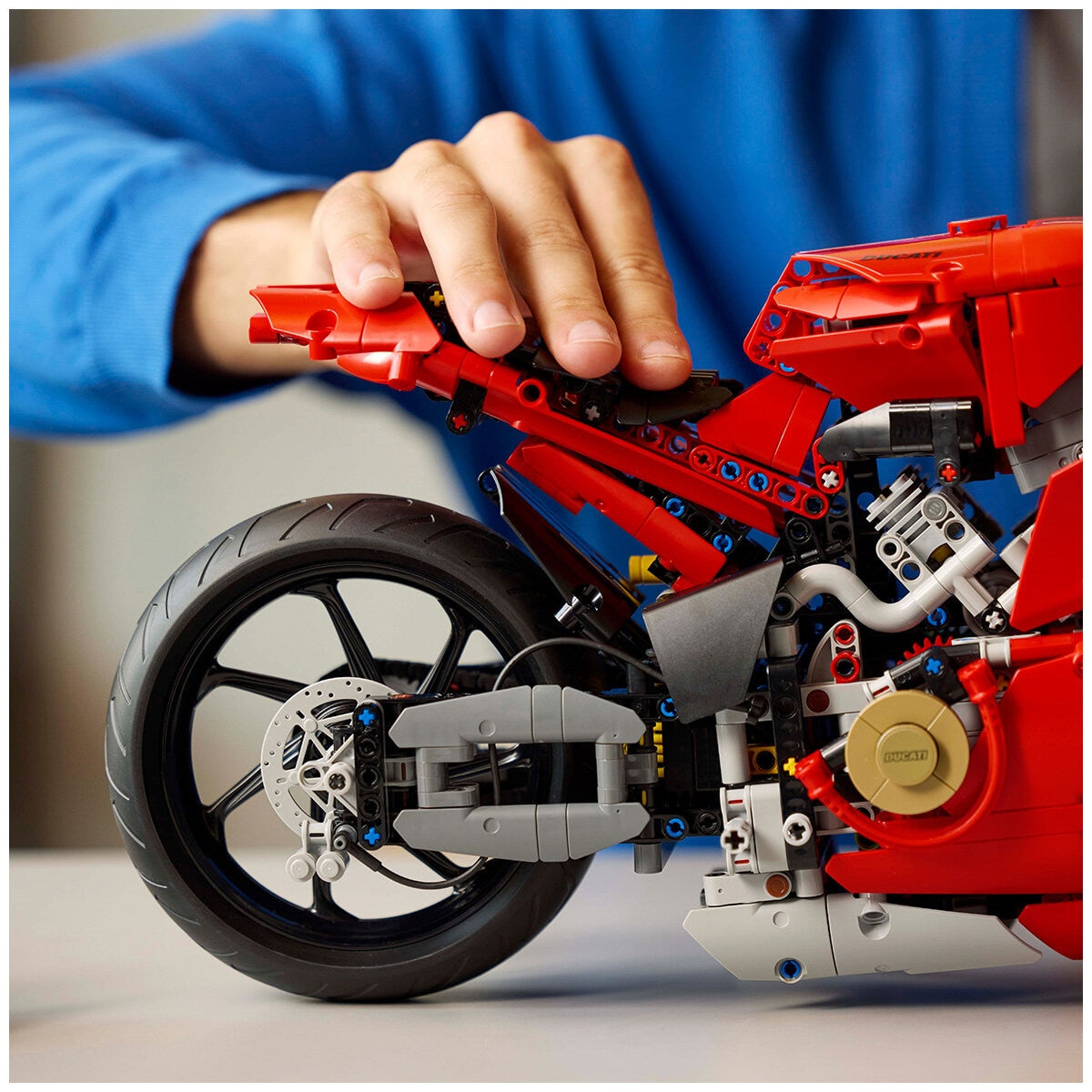 LEGO Technic Ducati Panigale V4 S Motorcycle Model Building Set 42202 - SuperSaverAU - view 6