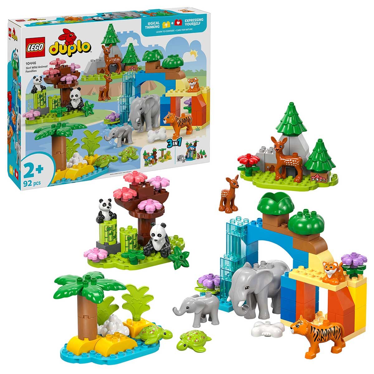 LEGO DUPLO Town 3 In 1 Wild Animal Families 10446 - SuperSaverAU - view 1