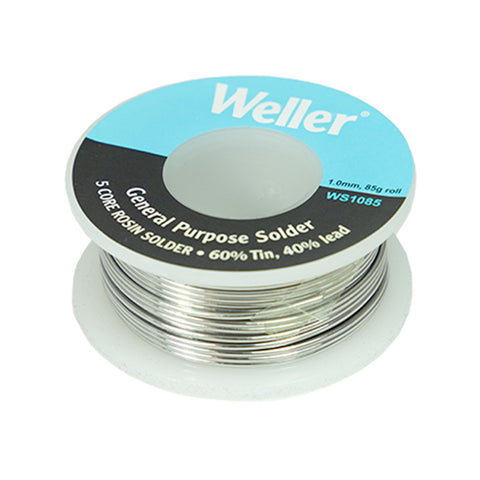 Weller 1.0mm 60/40 85g Rosin Core Solder