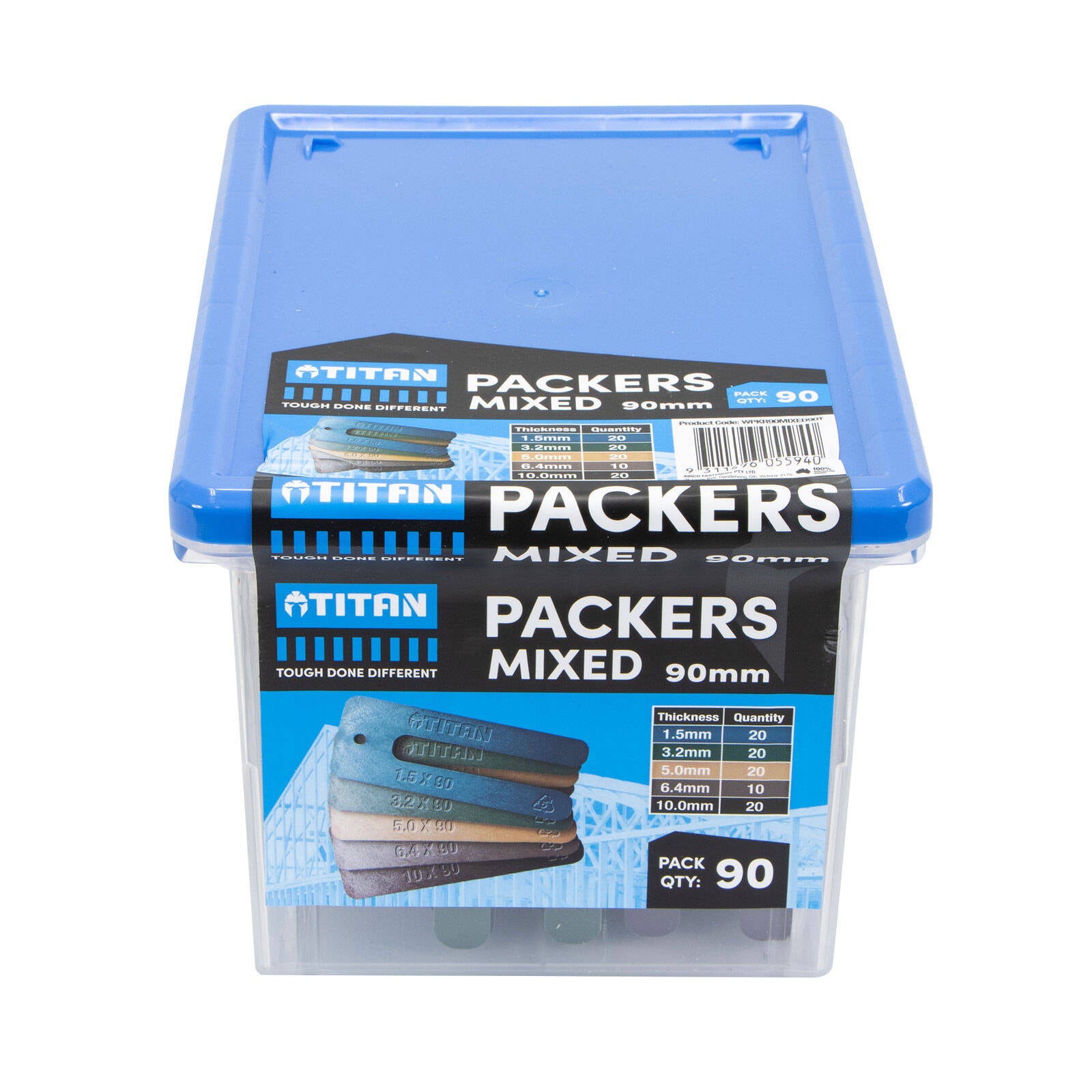 Titan 90mm Mixed Window Packers - 90 Piece