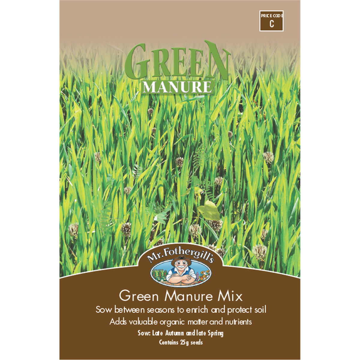 Mr Fothergill Green Manure Mix 1kg Manure Mix Enriches Soil - SuperSaverAU - view 1