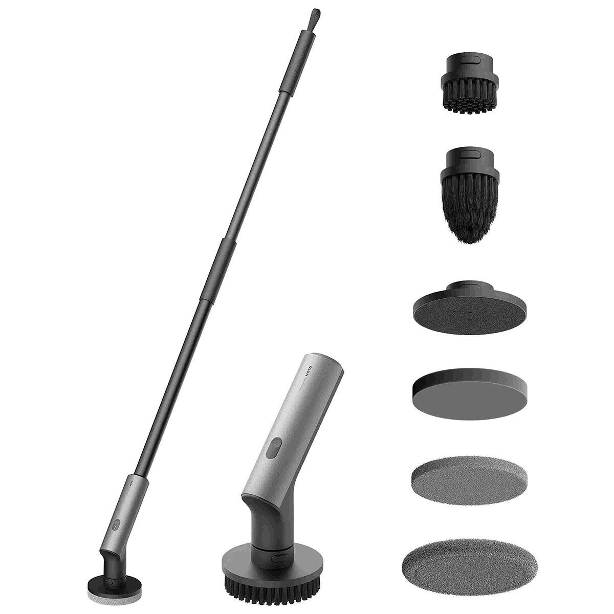 HOTO Cordless Spin Scrubber | Rechargeable | 300 RPM | 3 Replaceable Brush Heads - SuperSaverAU - view 2