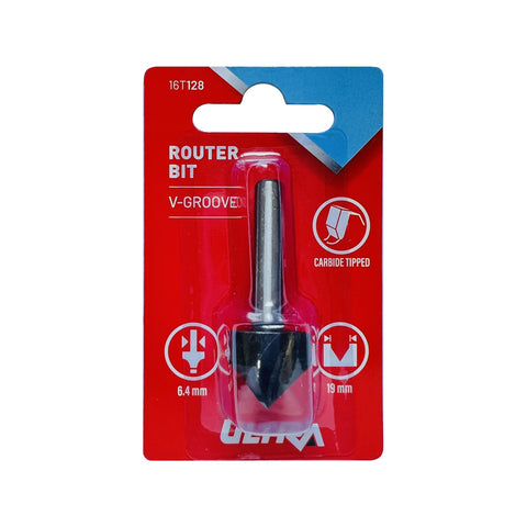 Ultra 6.4mm V Groove Tungsten Carbide Router Bit