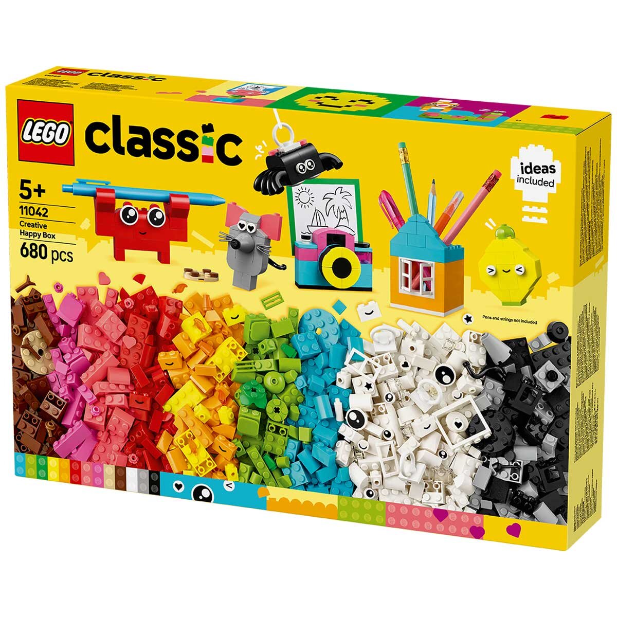 LEGO Classic Creative Happy Box Colourful Building Bricks Toy 11042 - SuperSaverAU - view 7