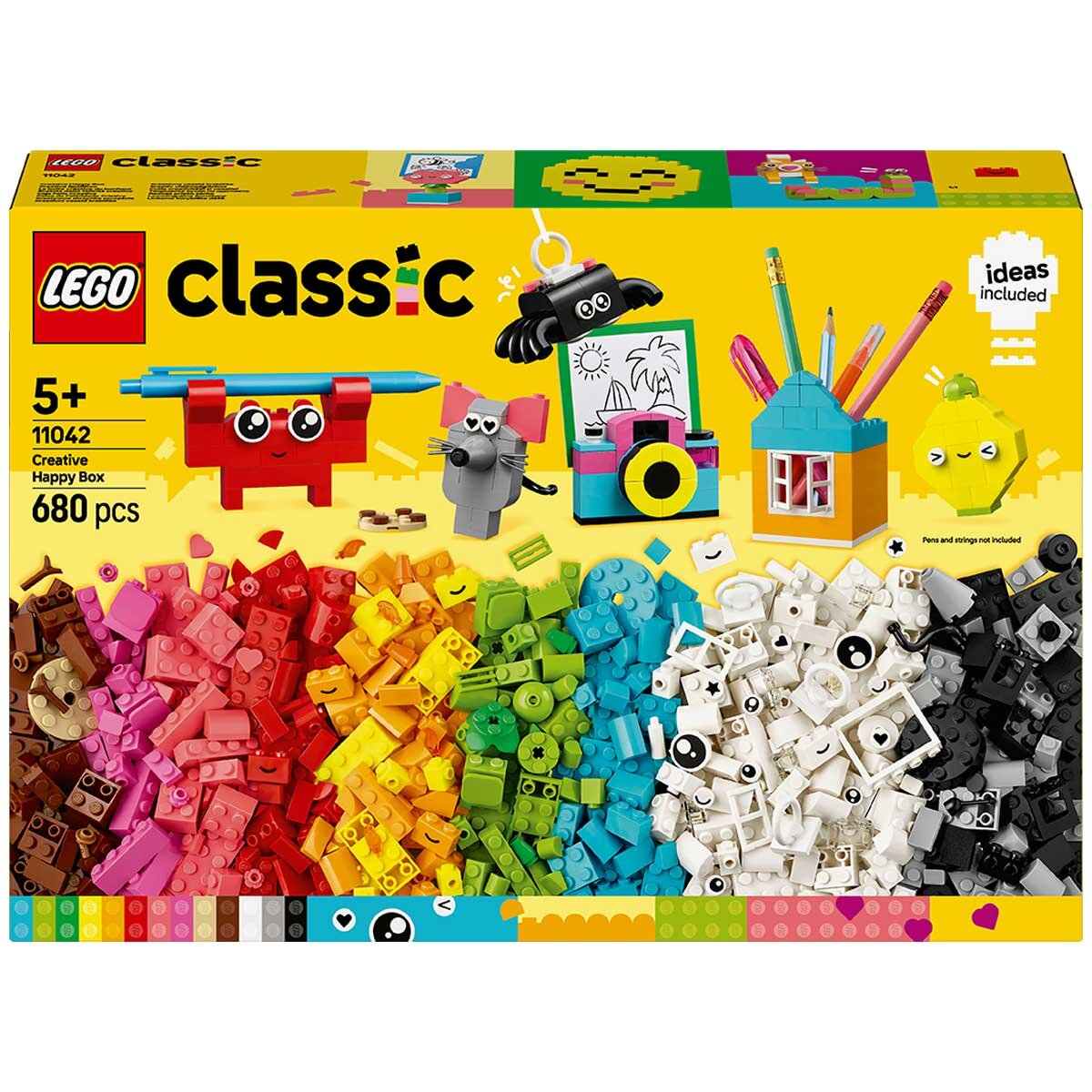 LEGO Classic Creative Happy Box Colourful Building Bricks Toy 11042 - SuperSaverAU - view 8