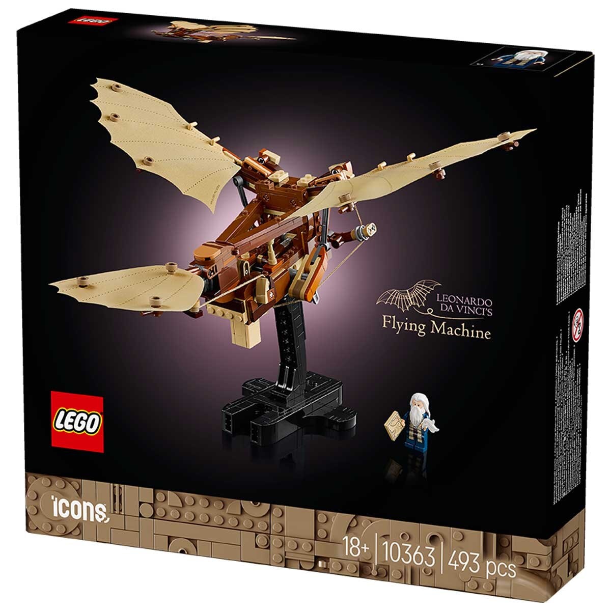 LEGO Icons Leonardo da Vinci’s Flying Machine Desk Decor Set for Adults 10363 - SuperSaverAU - view 7