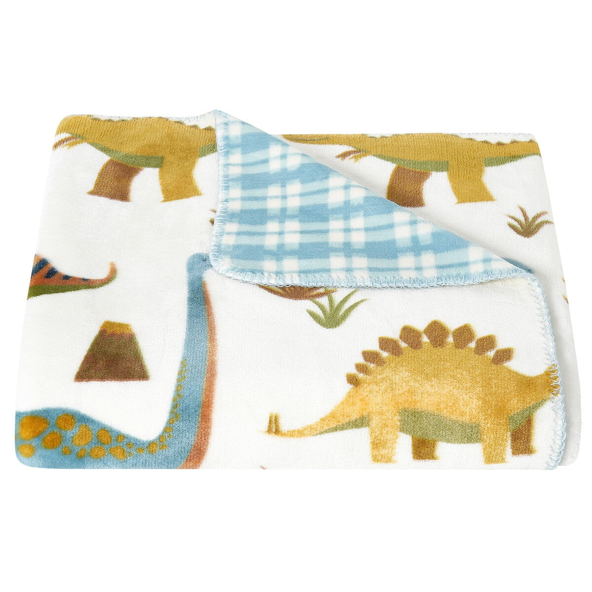 Fraiche Maison Velvet Plush Throw 127 x 152cm Dinoland - Super Soft, Reversible - SuperSaverAU - view 3