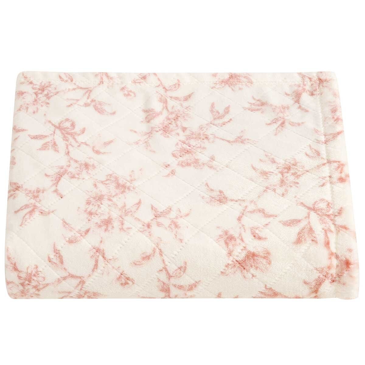 Fraiche Maison Velvet Plush Throw 152 x 177cm Elodie Floral - SuperSaverAU - view 2