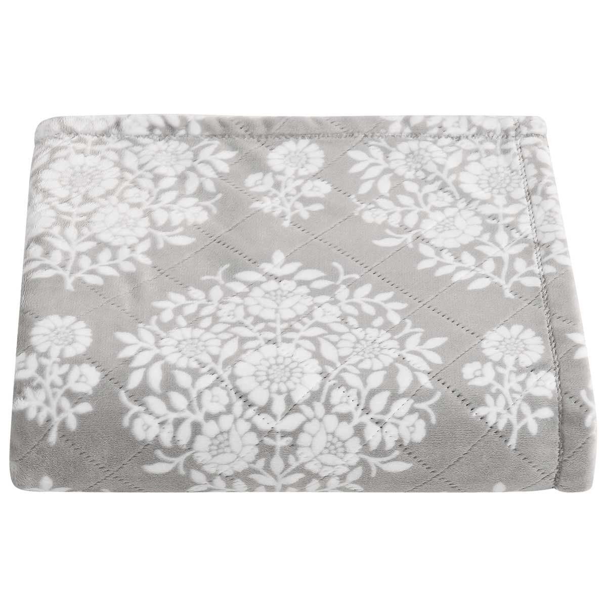 Fraiche Maison Velvet Plush Throw 152 x 177cm Layla Floral - SuperSaverAU - view 2