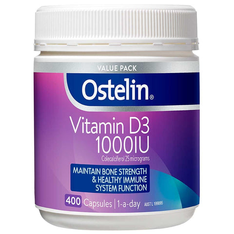 Ostelin Vitamin D3 1000IU 400 Capsules - SuperSaverAU - view 1