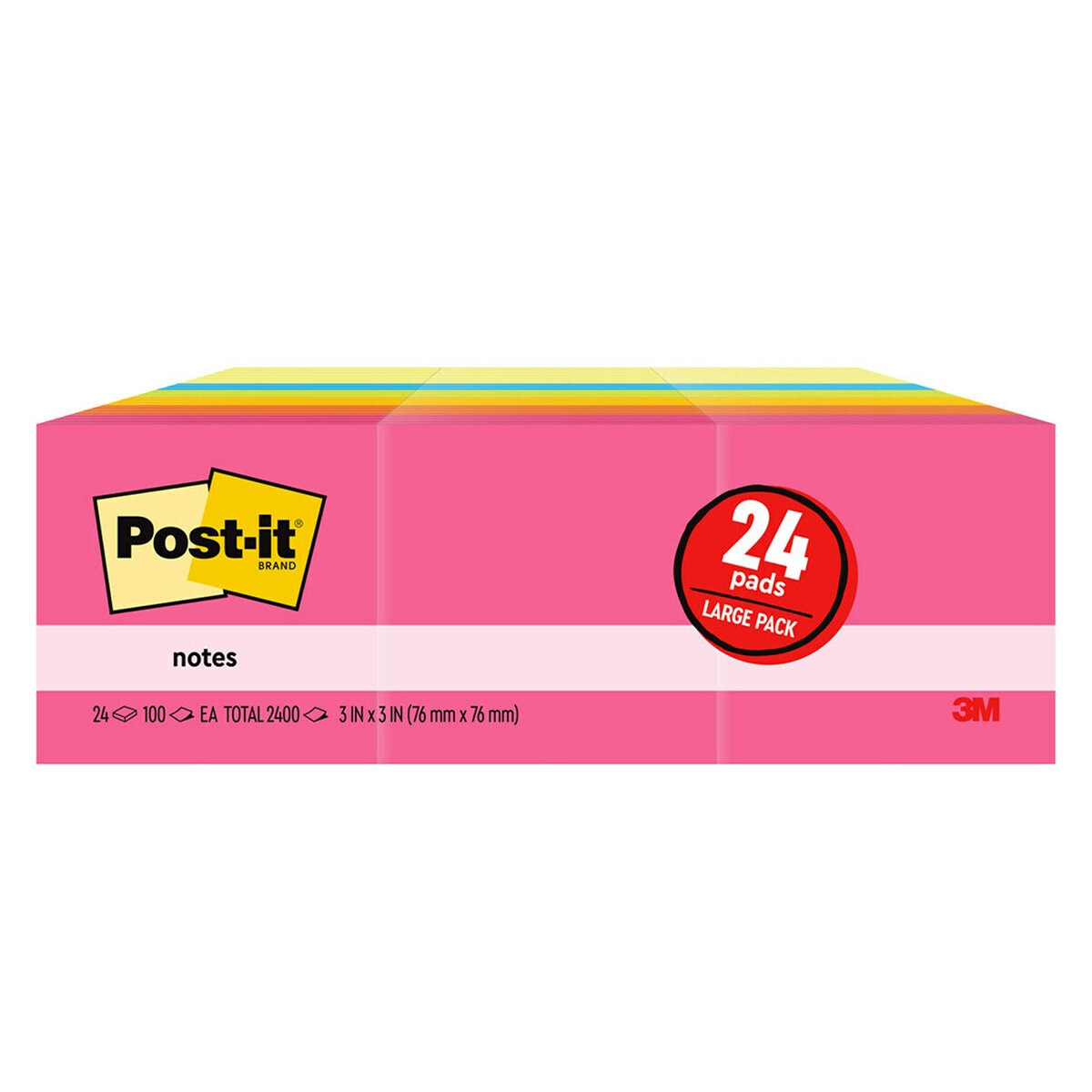 Post-it Original Notes 76 x 76 mm 2 x 24 Pack 2026-24LP - SuperSaverAU - view 1