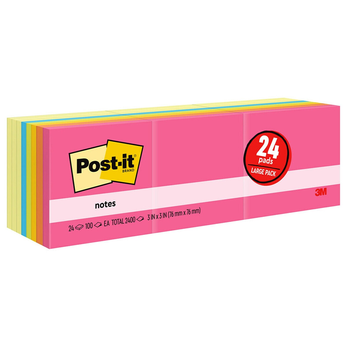 Post-it Original Notes 76 x 76 mm 2 x 24 Pack 2026-24LP - SuperSaverAU - view 3