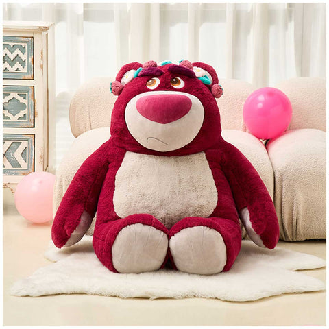 Disney Lotso 80cm Plush Toy with Detachable Strawberry-Scented Blanket - SuperSaverAU - view 1