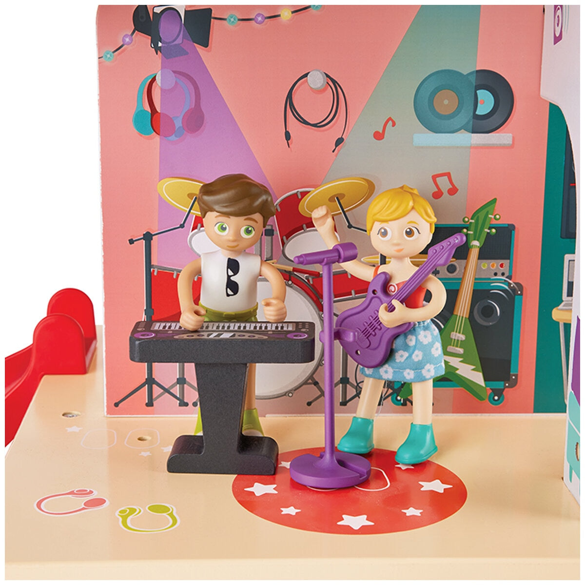 Hape Rock & Slide House Sound Effects Playset with Climbing Wall & Musical Features - SuperSaverAU - view 3