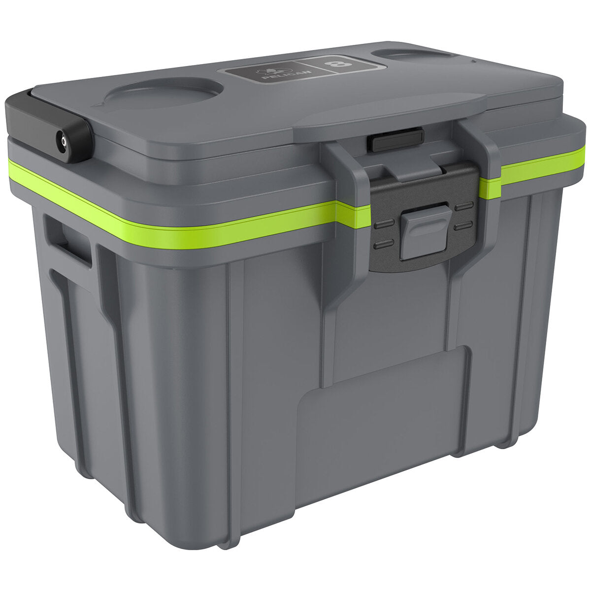 Pelican 7.57L Personal Cooler Grey/Green with Removable Ice Pack & Inner Tray - SuperSaverAU - view 3