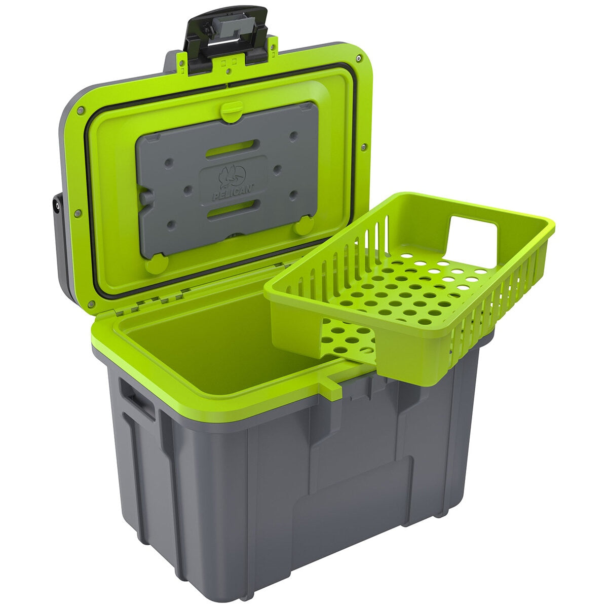 Pelican 7.57L Personal Cooler Grey/Green with Removable Ice Pack & Inner Tray - SuperSaverAU - view 7
