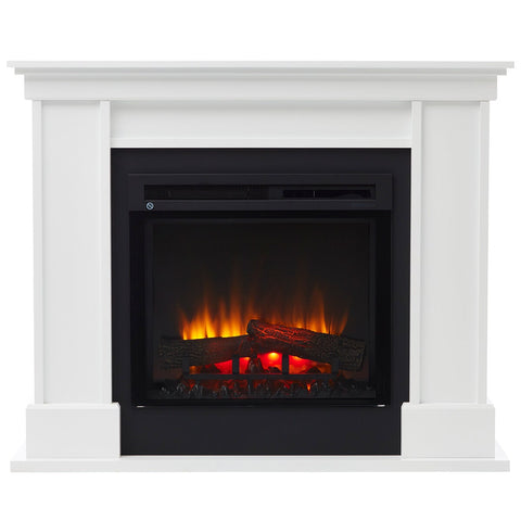 Dimplex Liberty 1.5kW Electric Fireplace - White, Optiflame LED Log Effect, 2 Fan Speeds - LBY15-AU