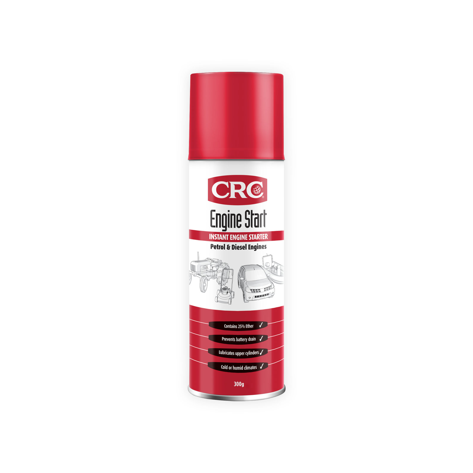 CRC Engine Start 300g Aerosol, Starting Aid for Petrol & Diesel Engines