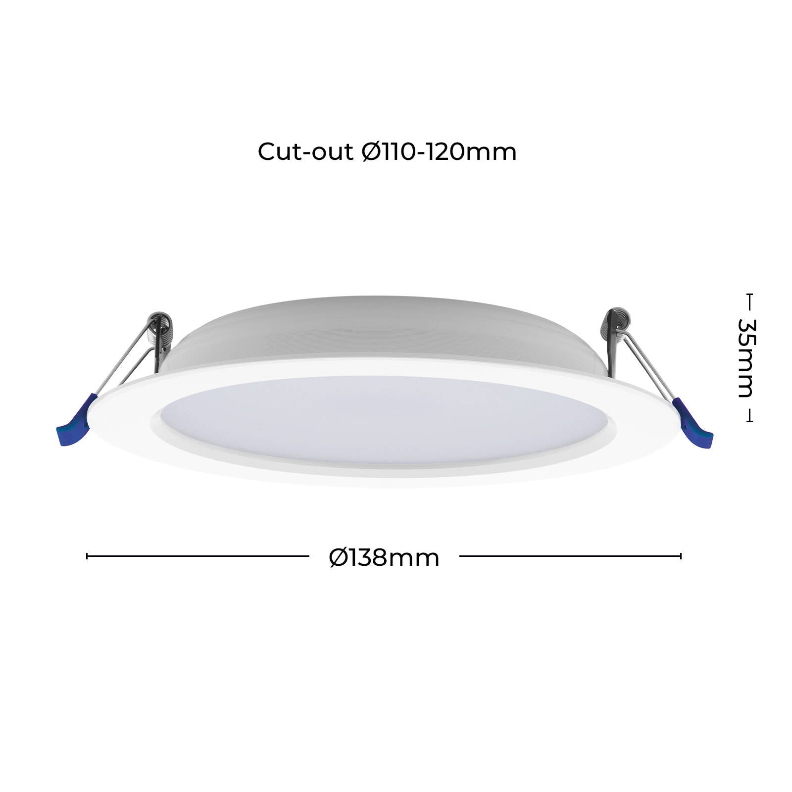 DETA X8 120mm MultiPower Tri-Colour High Efficacy Dimmable LED Downlight 240V DET720