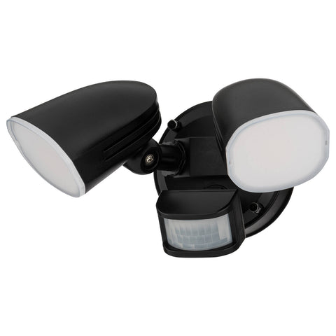 Arlec DIY Twinhead Tricolour 19W LED Security Sensor Floodlight Black MAL081