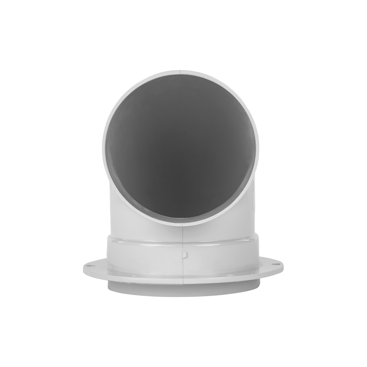 Rain Harvesting 90mm Flanged Tank Overflow, Extra High Volume, Grey PVC