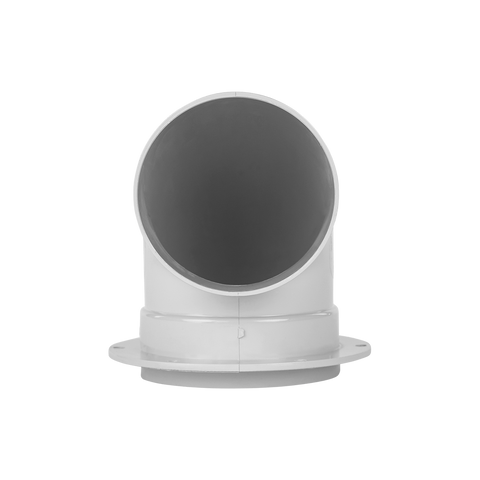 Rain Harvesting 90mm Flanged Tank Overflow, Extra High Volume, Grey PVC