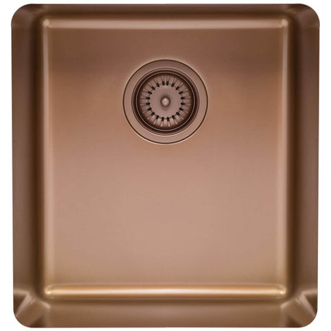Titan Medium Single Bowl Sink - Aged Brass Finish, Top Mount, Undermount or Flush Mount - TSAB40