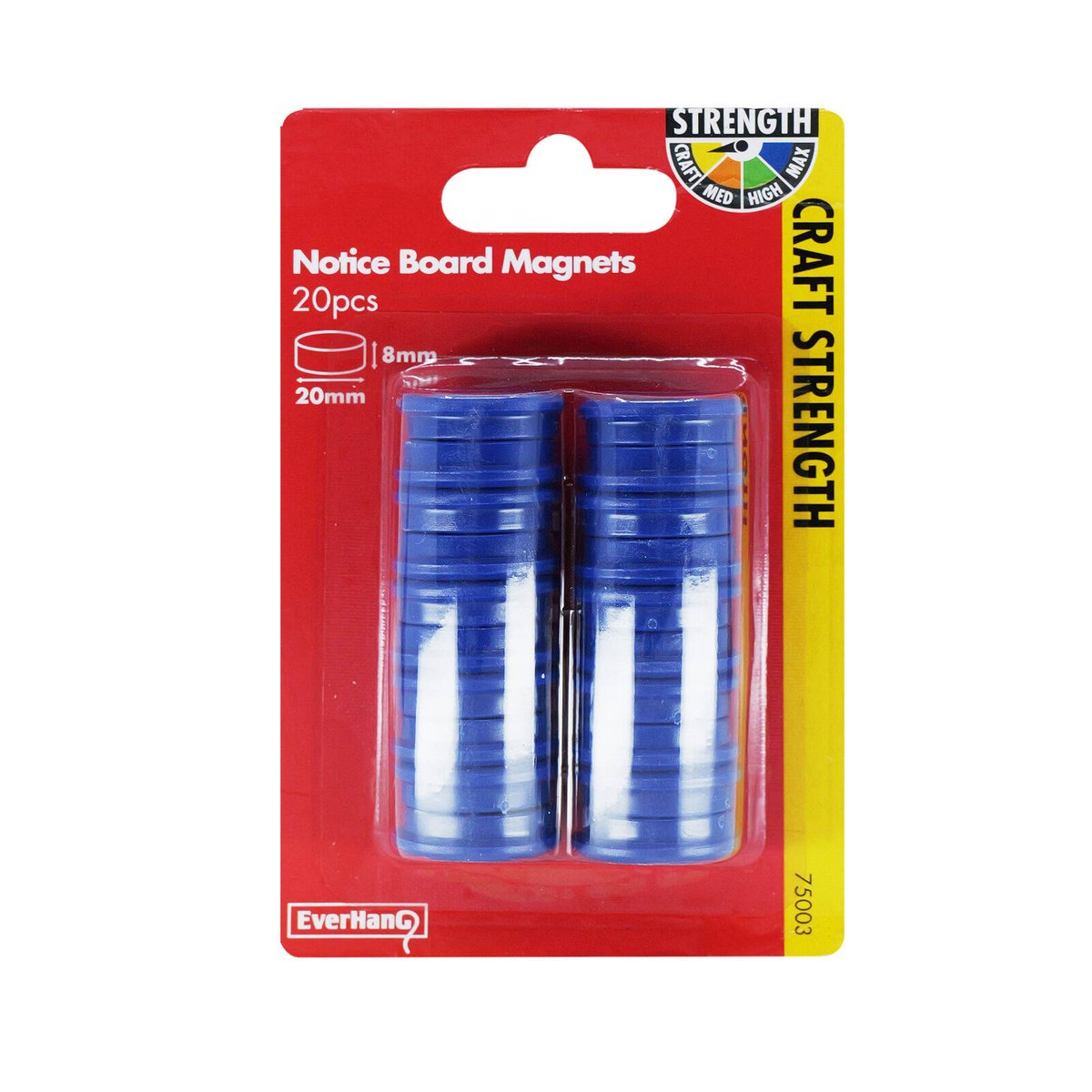 Everhang 25mm Blue Ferrite Disc Magnet - 20 Pack