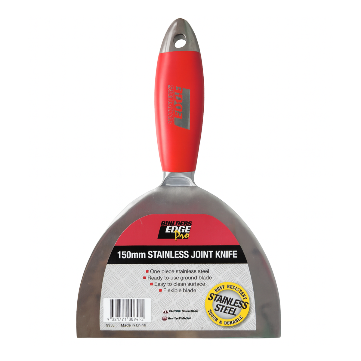 Builders Edge Plaster Knife - 150mm - Stainless Steel - Rust Resistant - SuperSaverAU - view 1