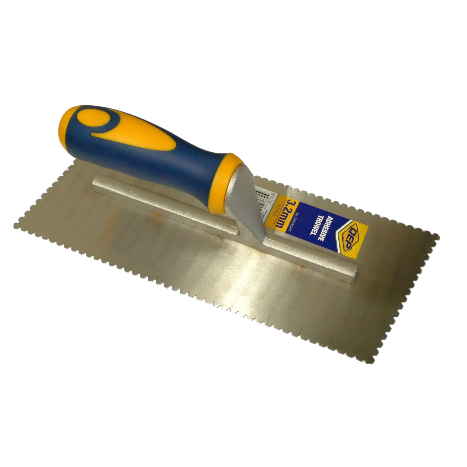 QEP V-Notch Adhesive Grass Trowel 3.2mm Carbon Steel Polymer Handle