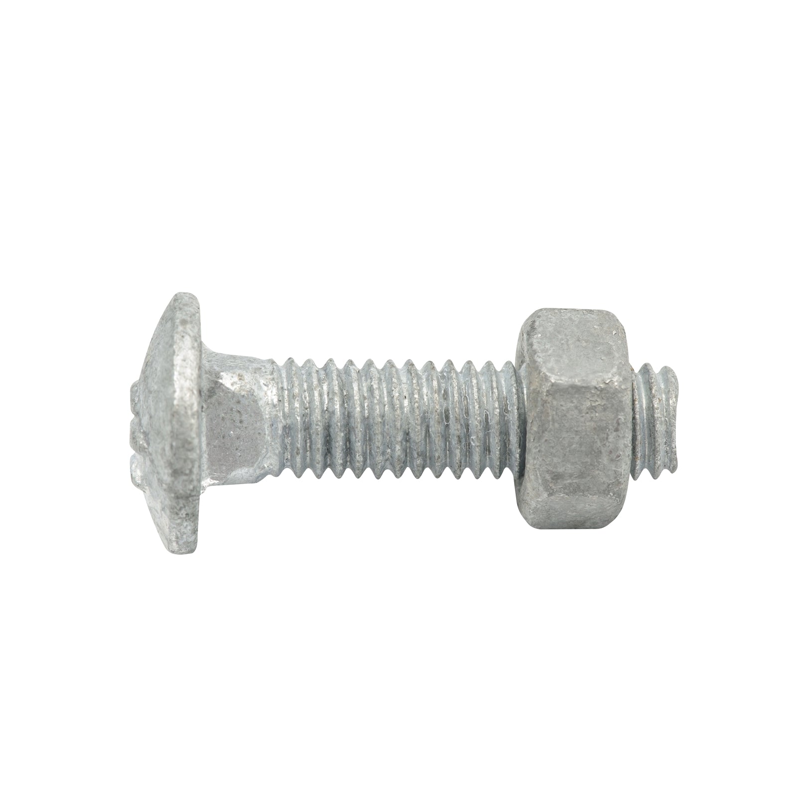 Zenith M6 x 25mm Hot Dipped Galvanised Cup Head Bolt and Nut, 4.6 Grade Steel