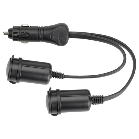 Narva Heavy Duty Adaptor Auxiliary Plug to Twin Accessory Sockets - 20A 12V/10A 24V - 150mm Lead - SuperSaverAU - view 1
