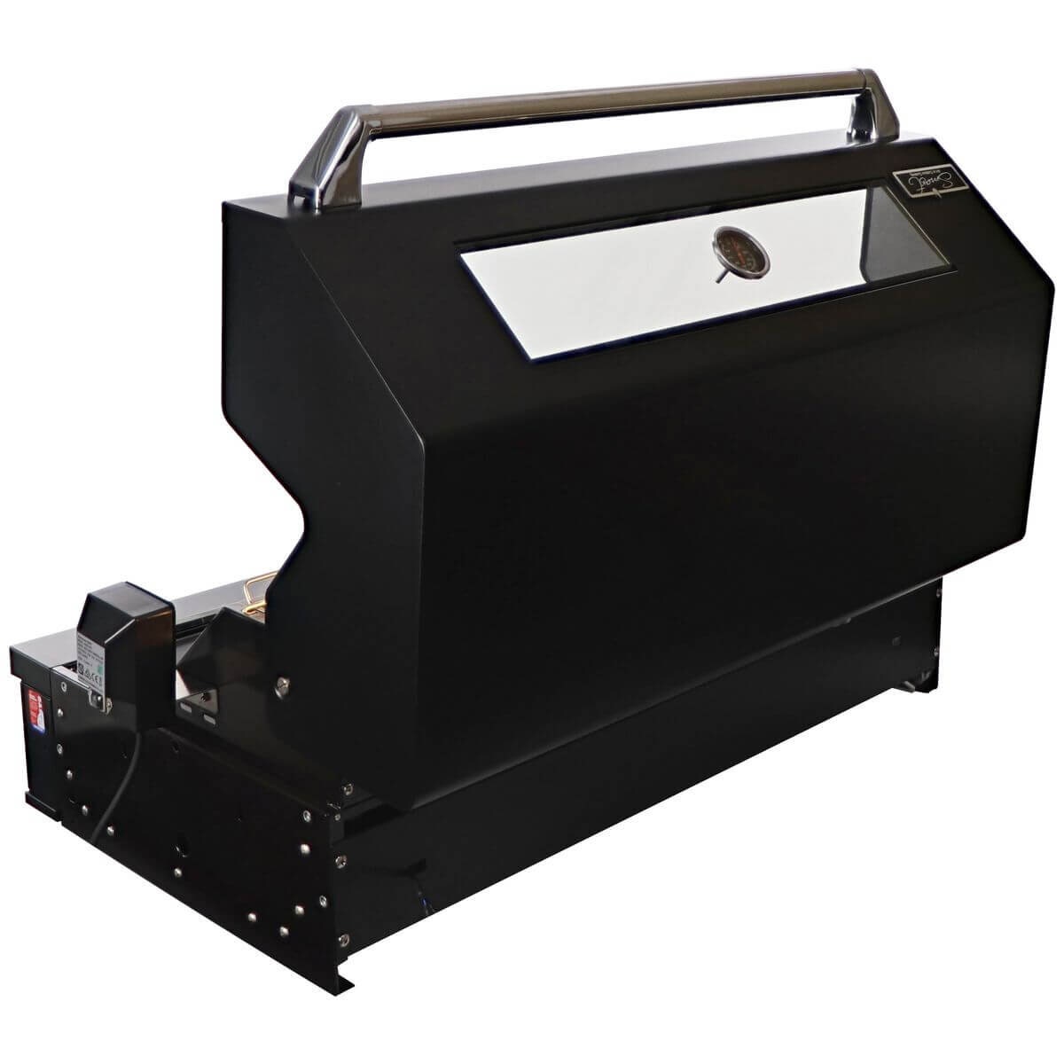 Smart Built-In LPG BBQ - Black, Cast Iron Grill Plates, Motorised Rotisserie Kit - 601W-BK