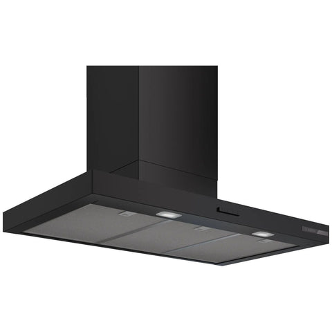 Bosch Series 4 90cm canopy rangehood - Matt black - 594m³/h, 3 power levels, push buttons - DWB95CC60A